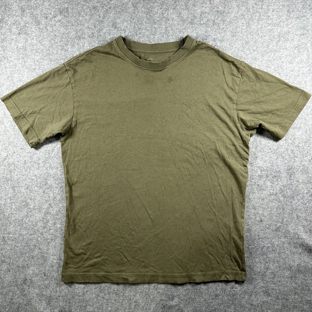 Cotton On Organic Loose Fit T-Shirt Small Olive Green 100% Organic Cotton